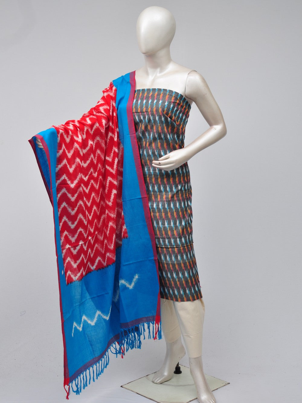 Double Ikkat Dress Material  [D70725302]