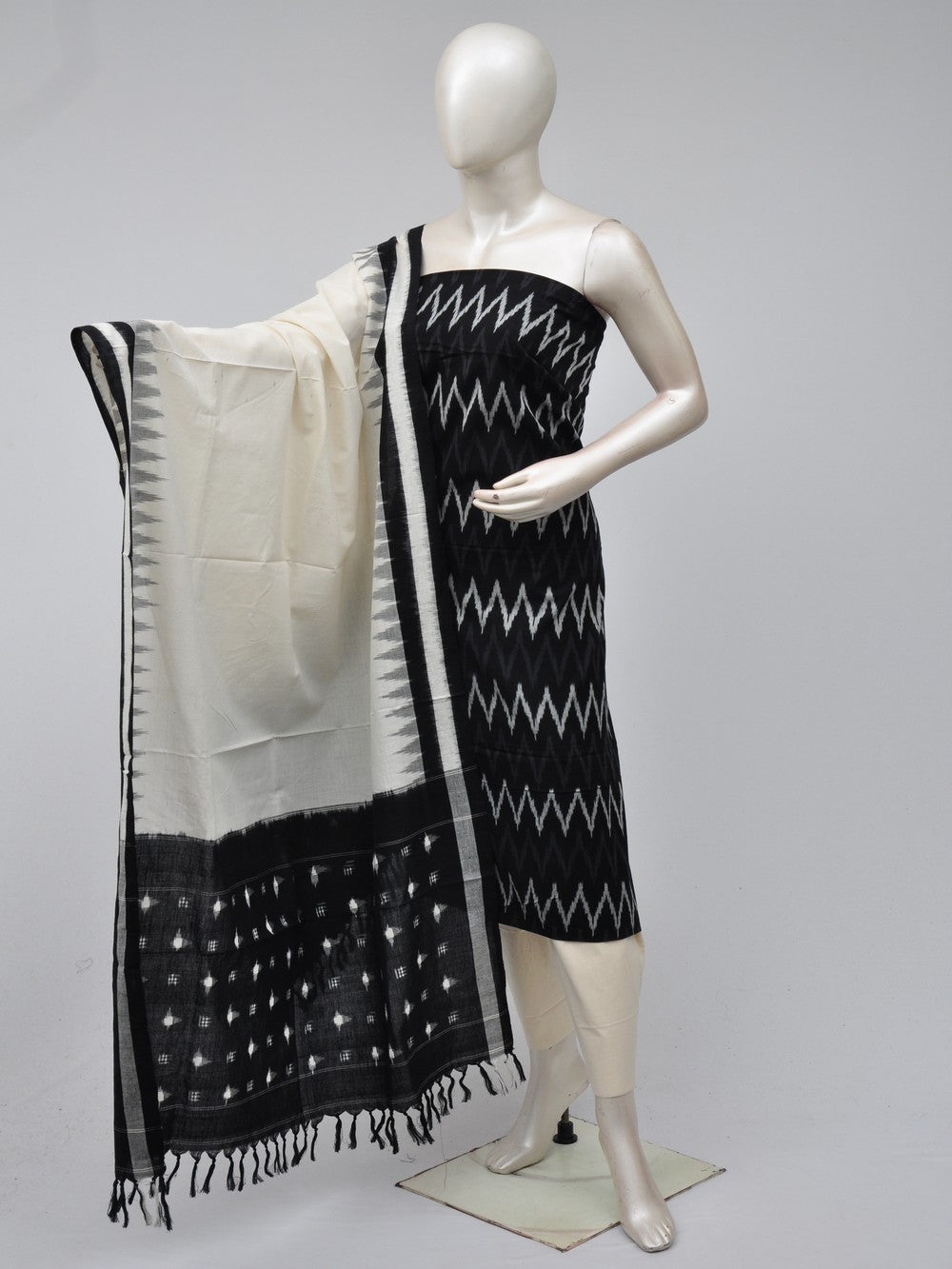 Double Ikkat Dress Material  [D70725305] - DressesForWomen.IN