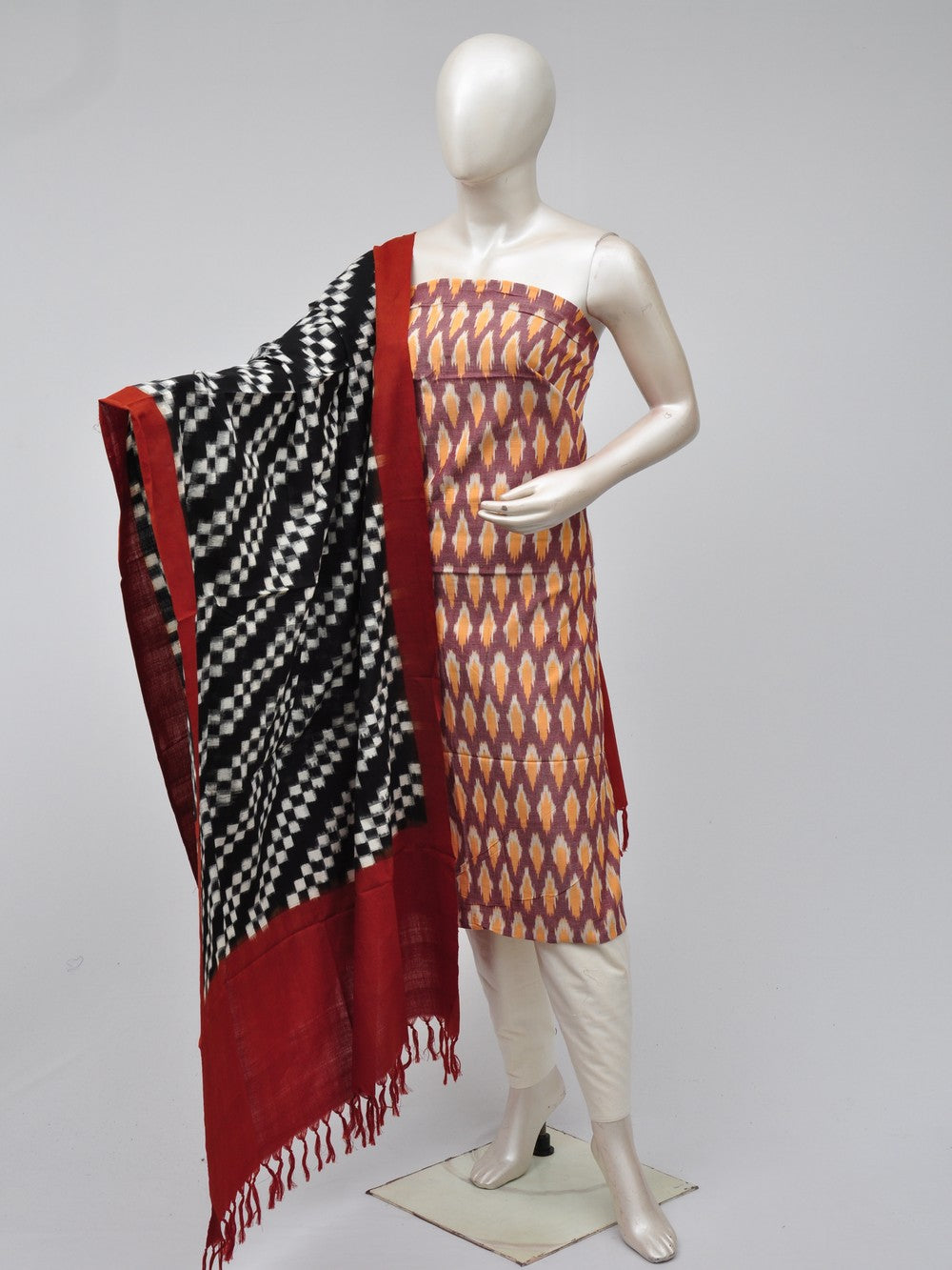 Double Ikkat Dress Material  [D70725320]