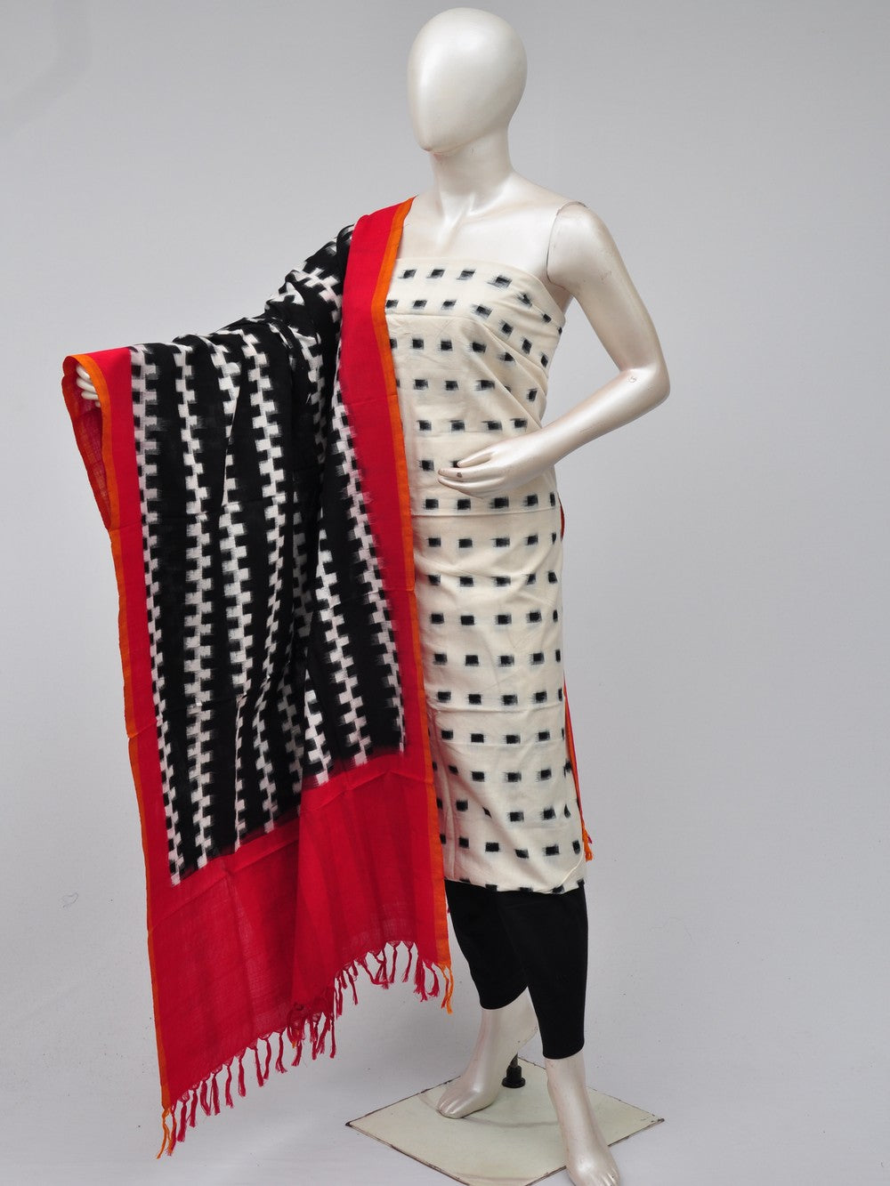 Double Ikkat Dress Material  [D70725328]