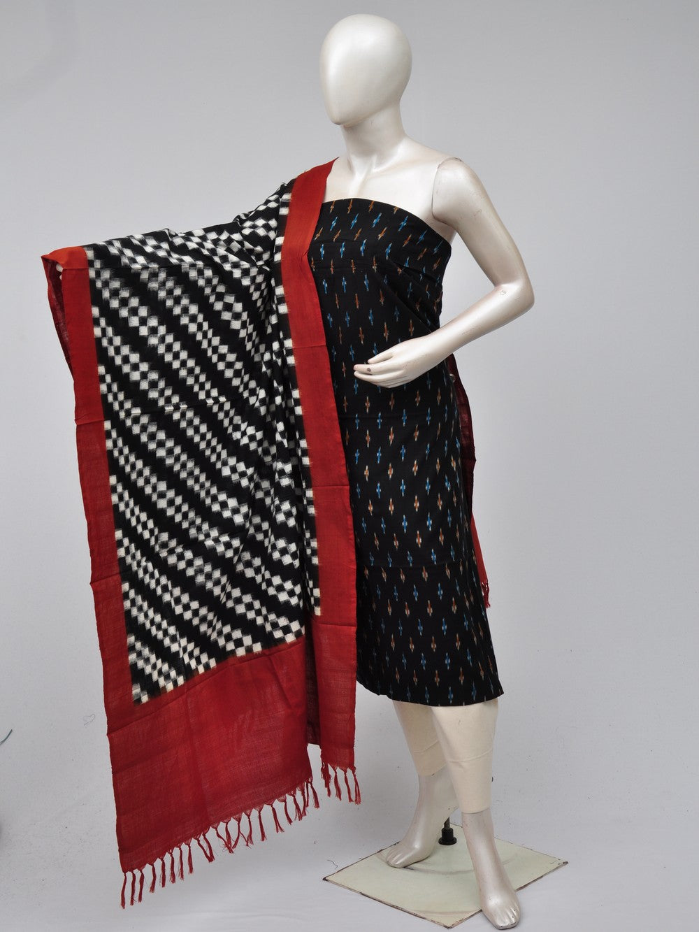 Double Ikkat Dress Material  [D70725332]