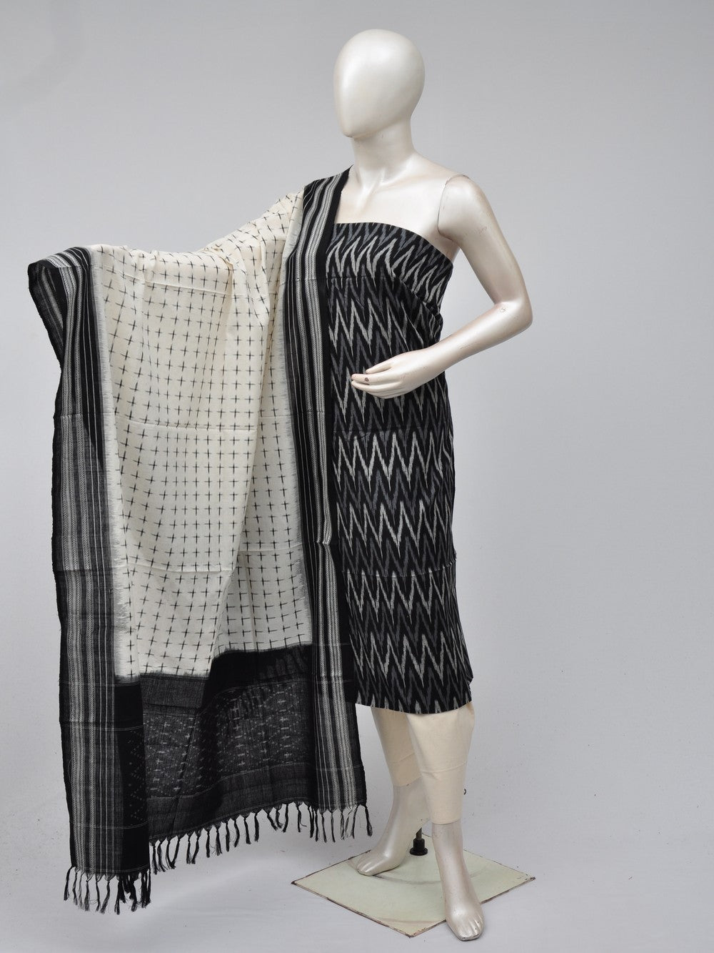 Double Ikkat Dress Material  [D70725334]