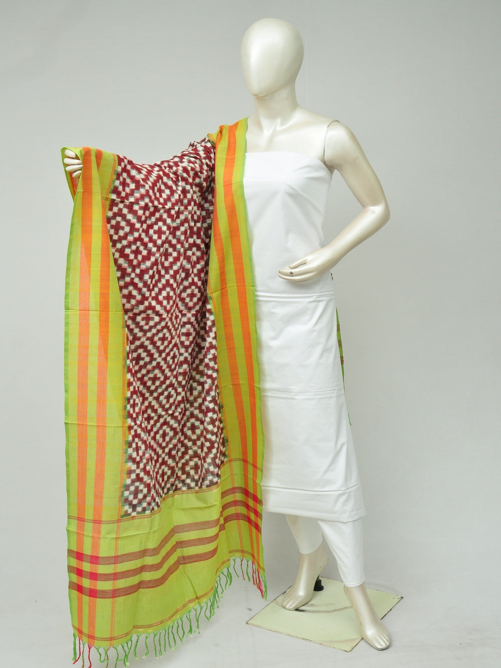 Double Ikkat Dupatta Dress Material  [D80223158]