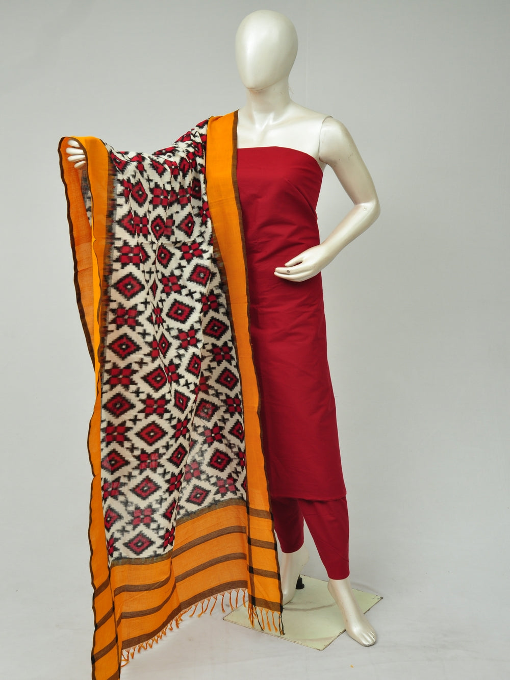 Double Ikkat Dress Material   [D80223136]