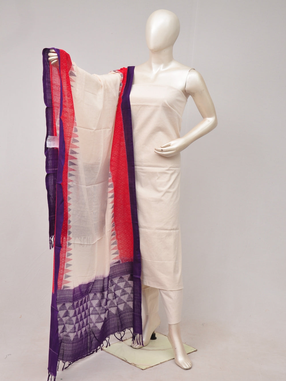 Double Ikkat Dupatta Dress Material  [D80612368]