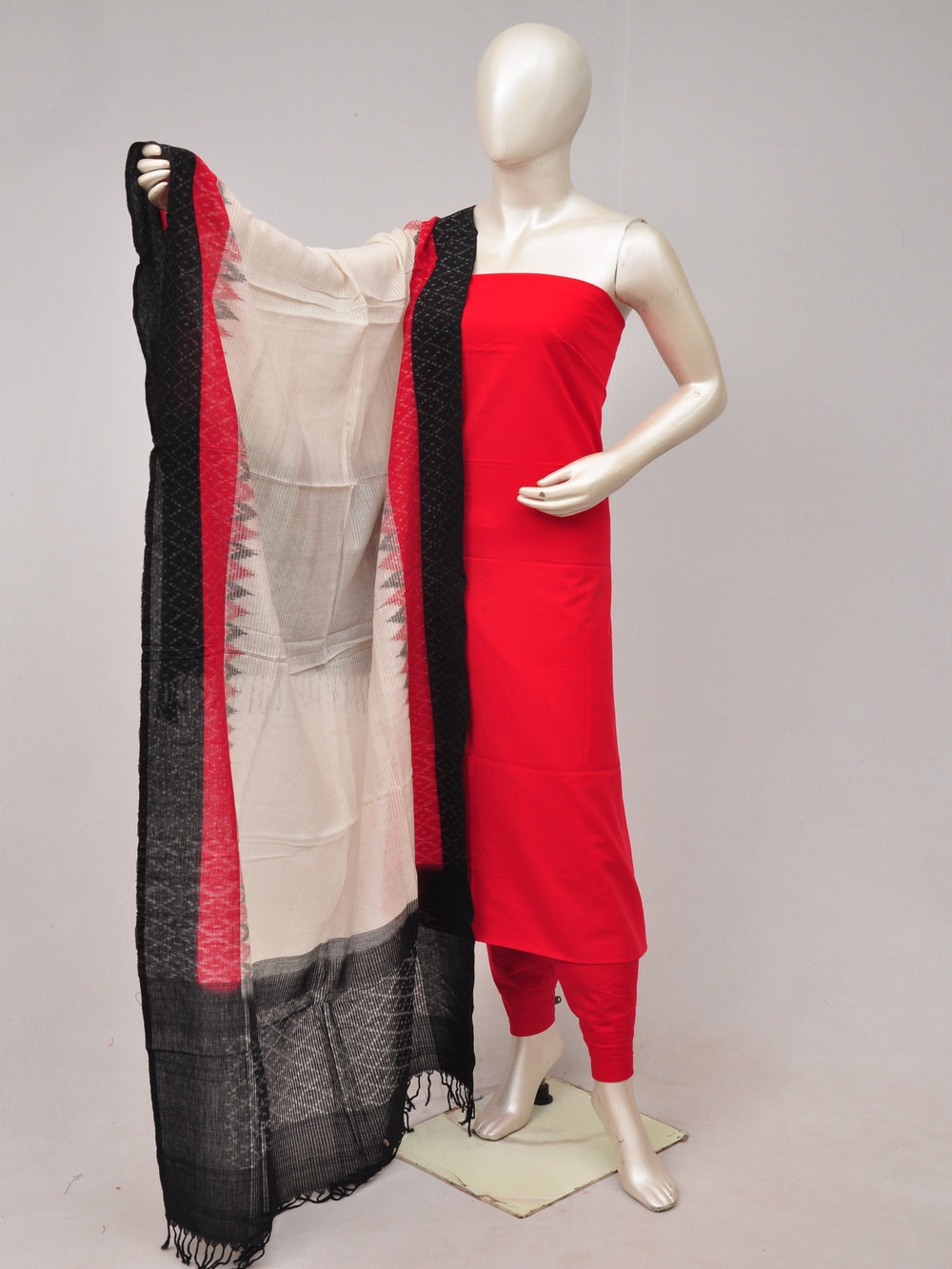 Double Ikkat Dupatta Dress Material  [D80612374]
