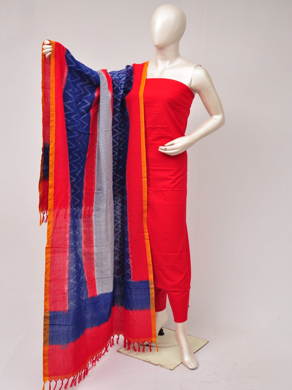 Double Ikkat Dupatta Dress Material  [D80703630]