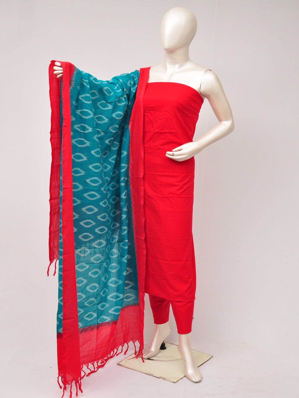 Double Ikkat Dupatta Dress Material  [D80703633]