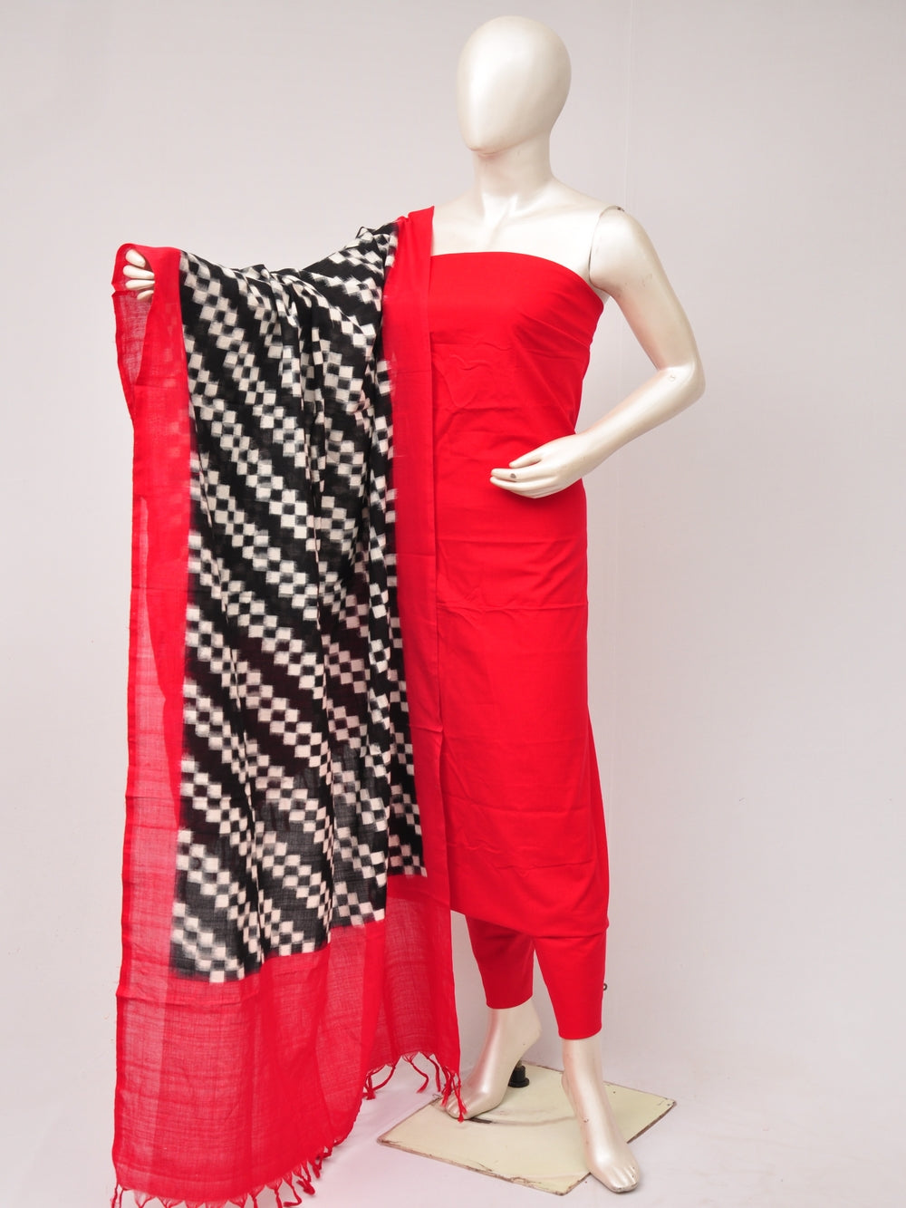 Double Ikkat Dupatta Dress Material  [D80703635]