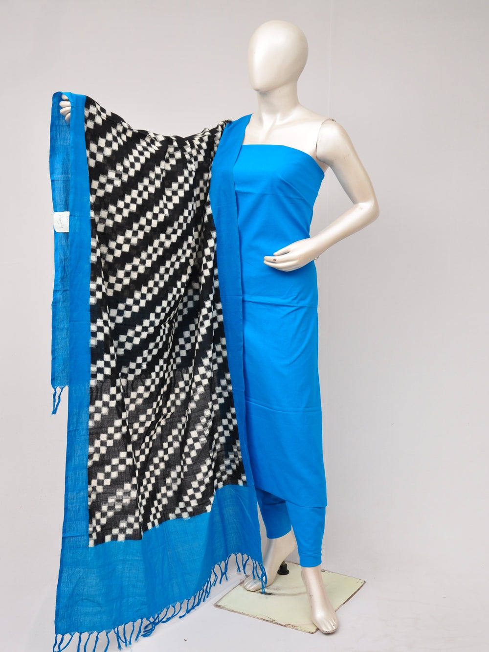 Double Ikkat Dupatta Dress Material  [D80703640]