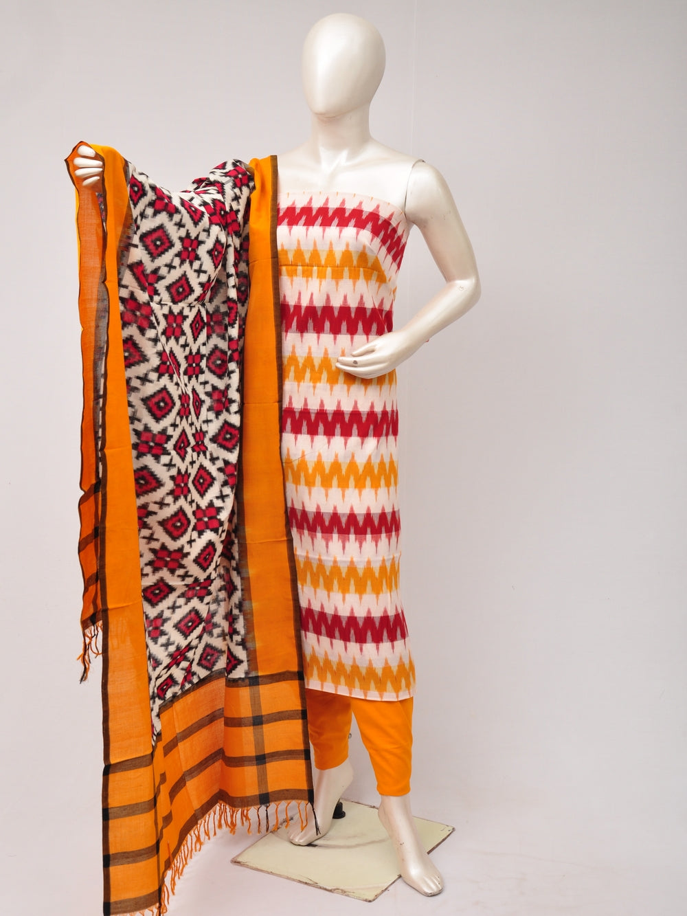 Double Ikkat Dress Material  [D80703548]