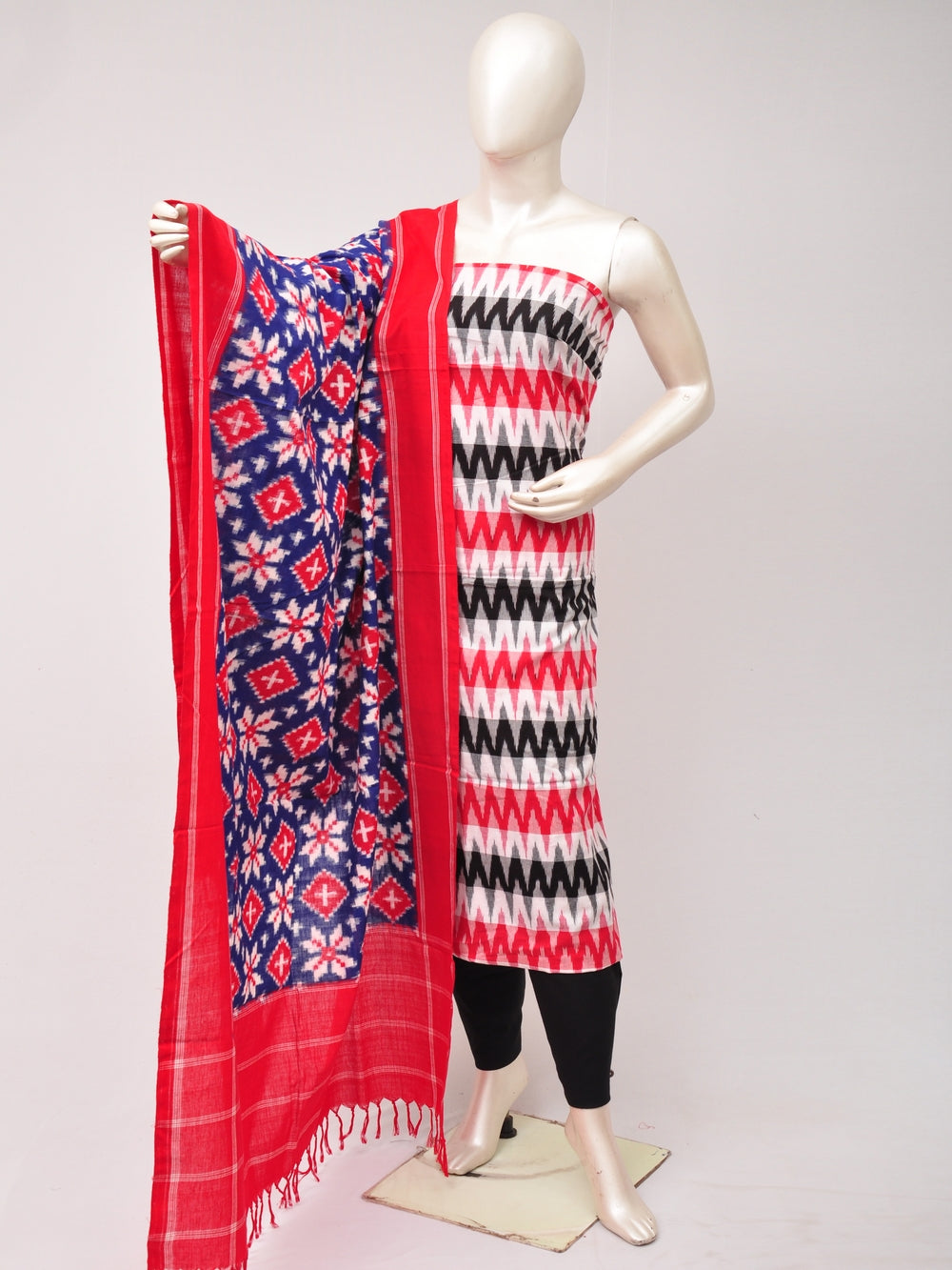 Double Ikkat Dress Material  [D80703553]