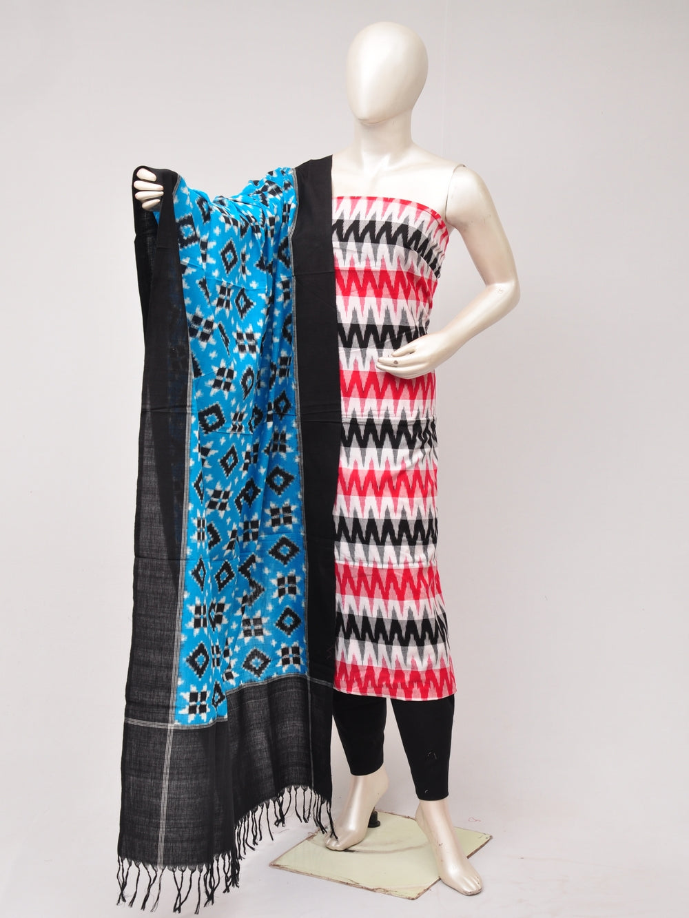 Double Ikkat Dress Material  [D80703554]