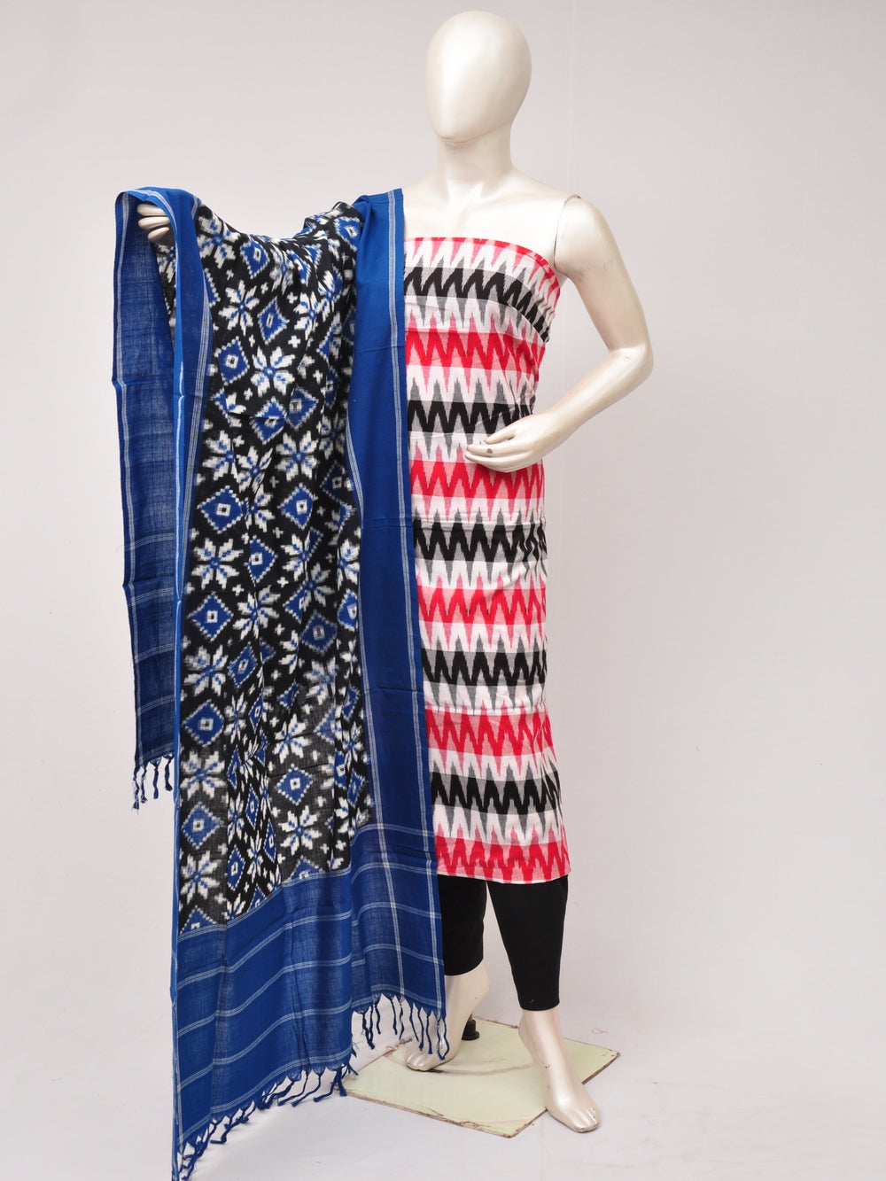 Double Ikkat Dress Material  [D80703555]