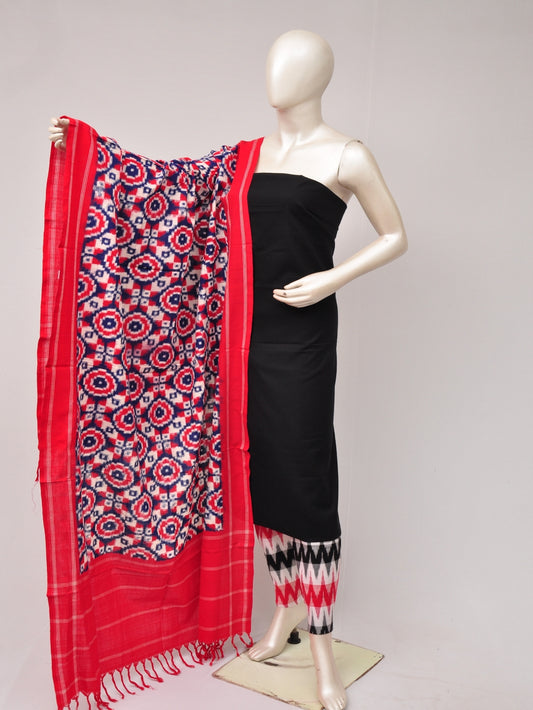 Pochampally Double Ikkat Designer Dress Material [D80703558]