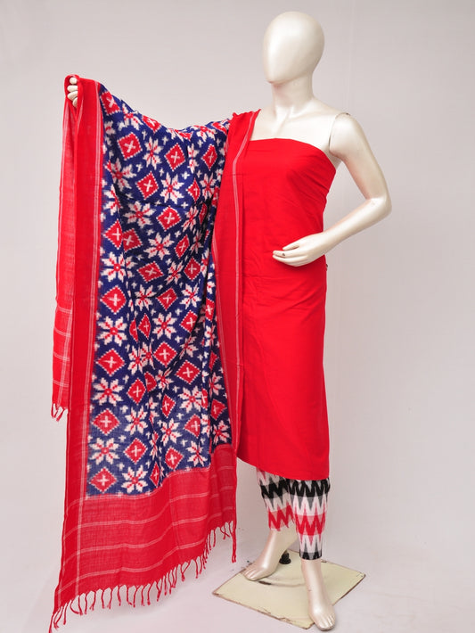Pochampally Double Ikkat Designer Dress Material [D80703582]