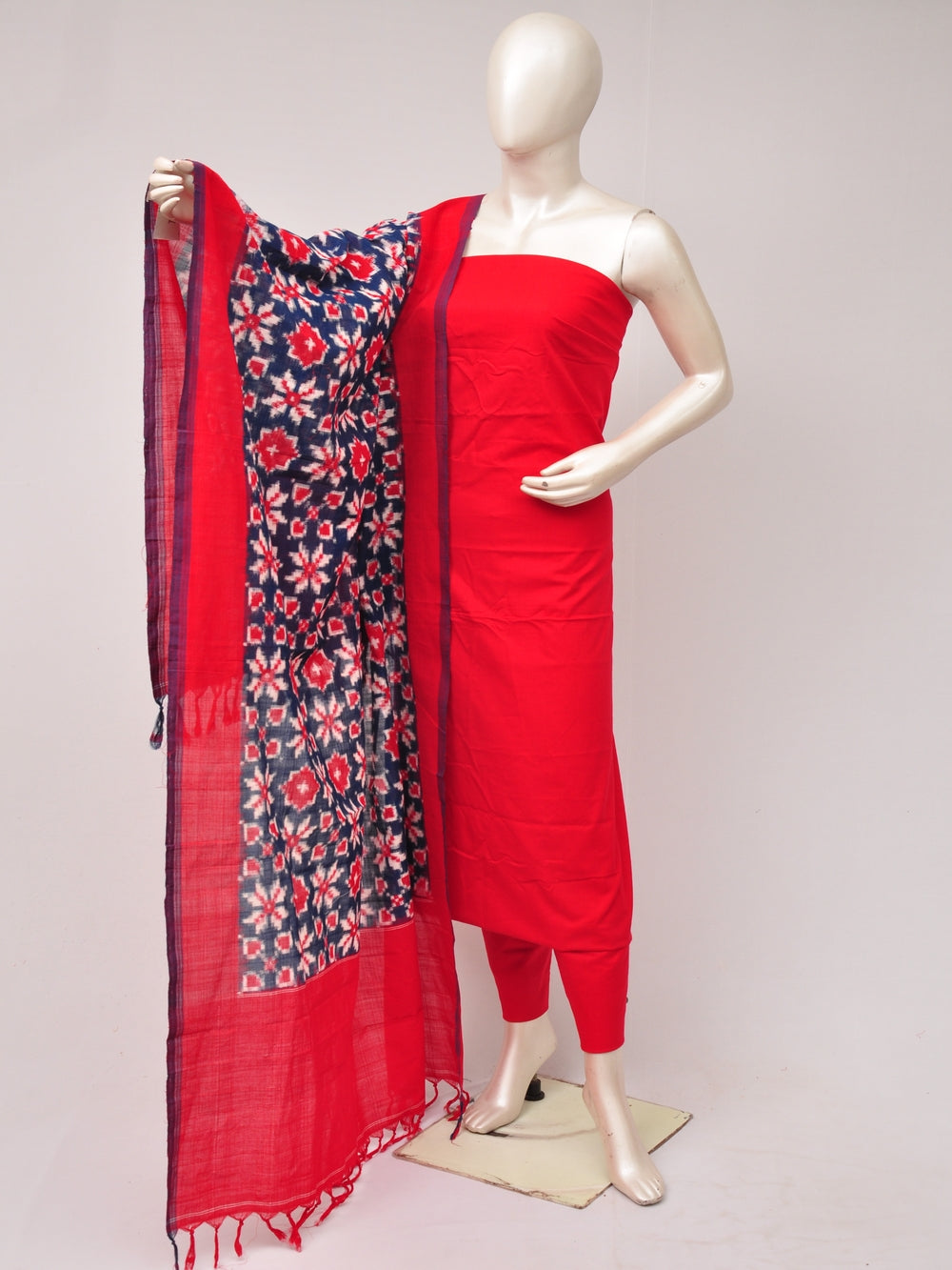Double Ikkat Dress Material  [D80703594] - DressesForWomen.IN