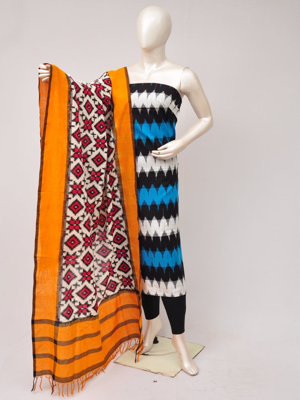 Double Ikkat Designer Dress Material  [D80705718] - DressesForWomen.IN