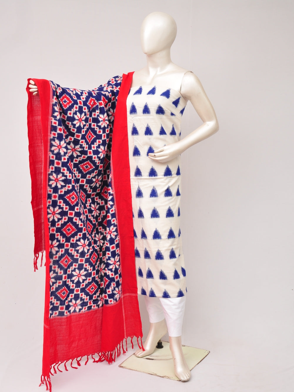 Double Ikkat Designer Dress Material [D80705673] - DressesForWomen.IN