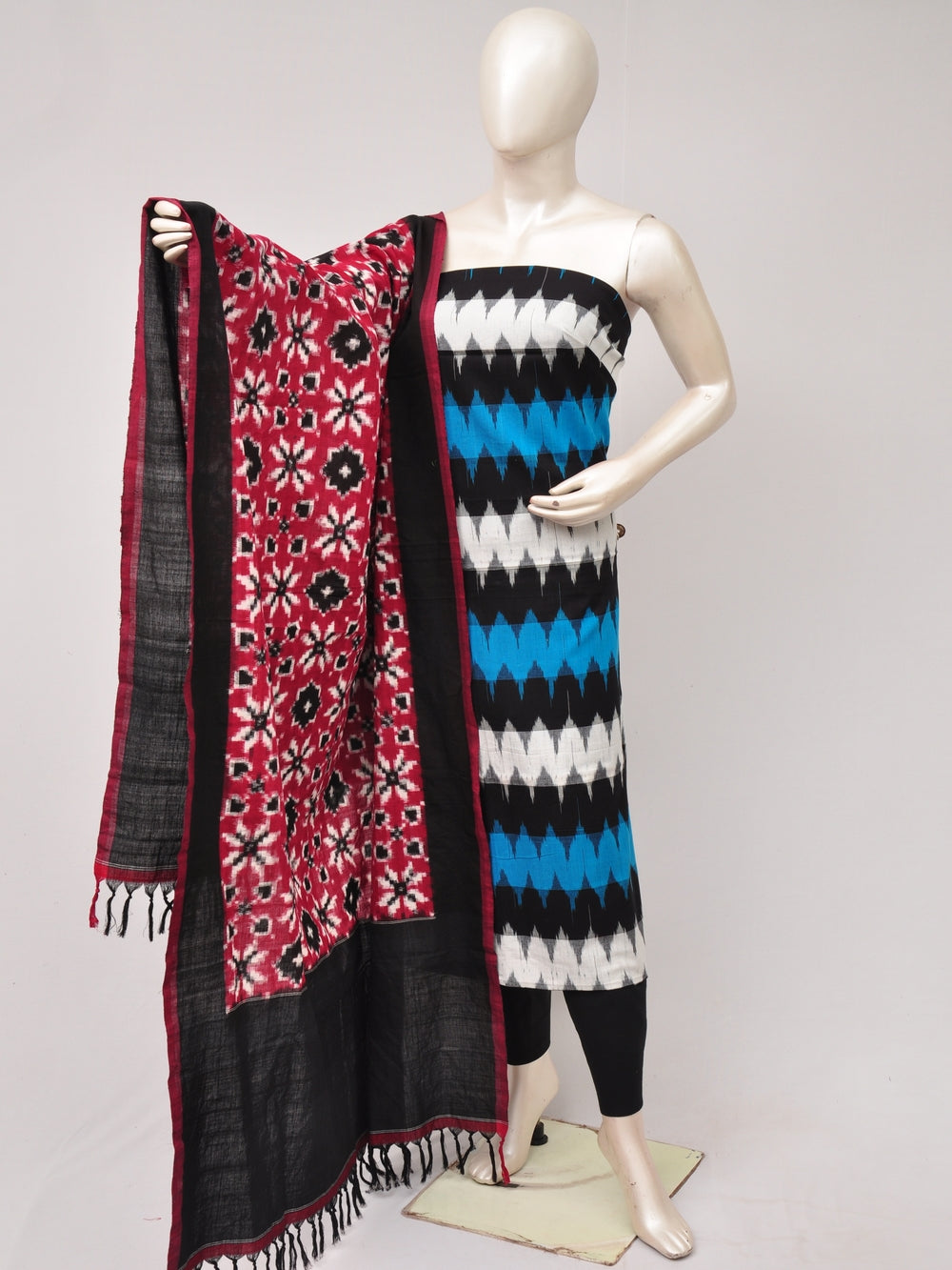 Double Ikkat Designer Dress Material  [D80705700]