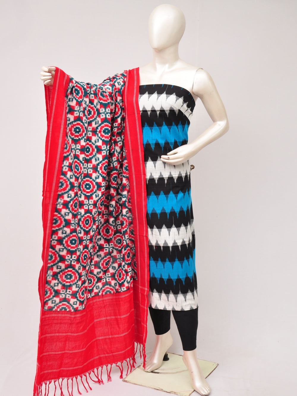Double Ikkat Designer Dress Material  [D80705703]