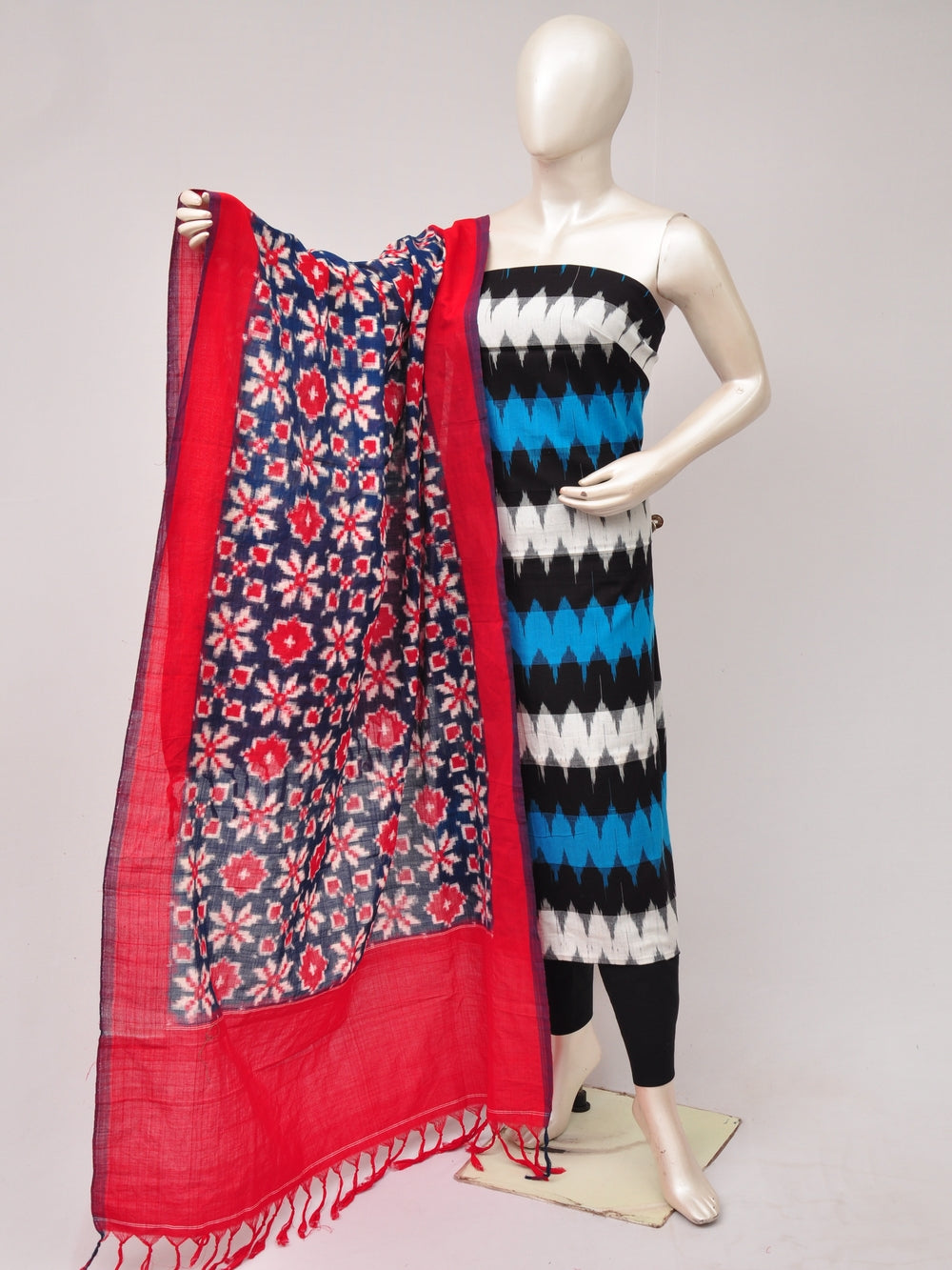 Double Ikkat Designer Dress Material  [D80705704]