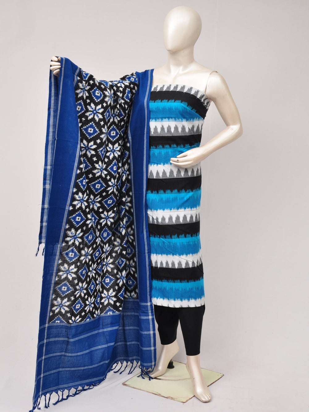 Double Ikkat Designer Dress Material  [D80705713]