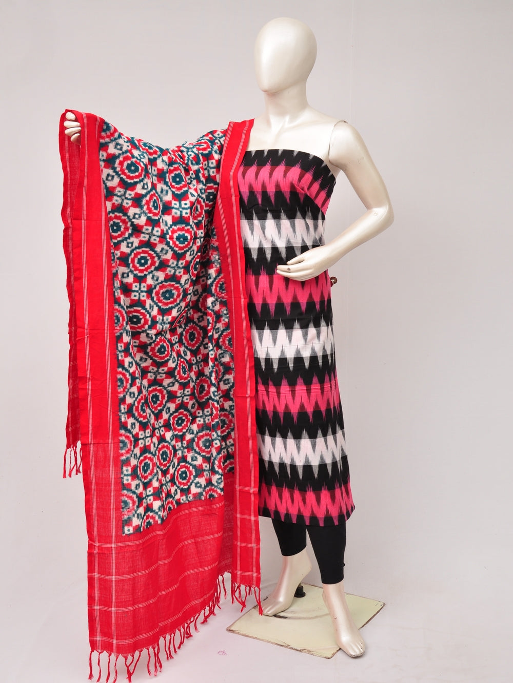 Double Ikkat Designer Dress Material  [D80705724]