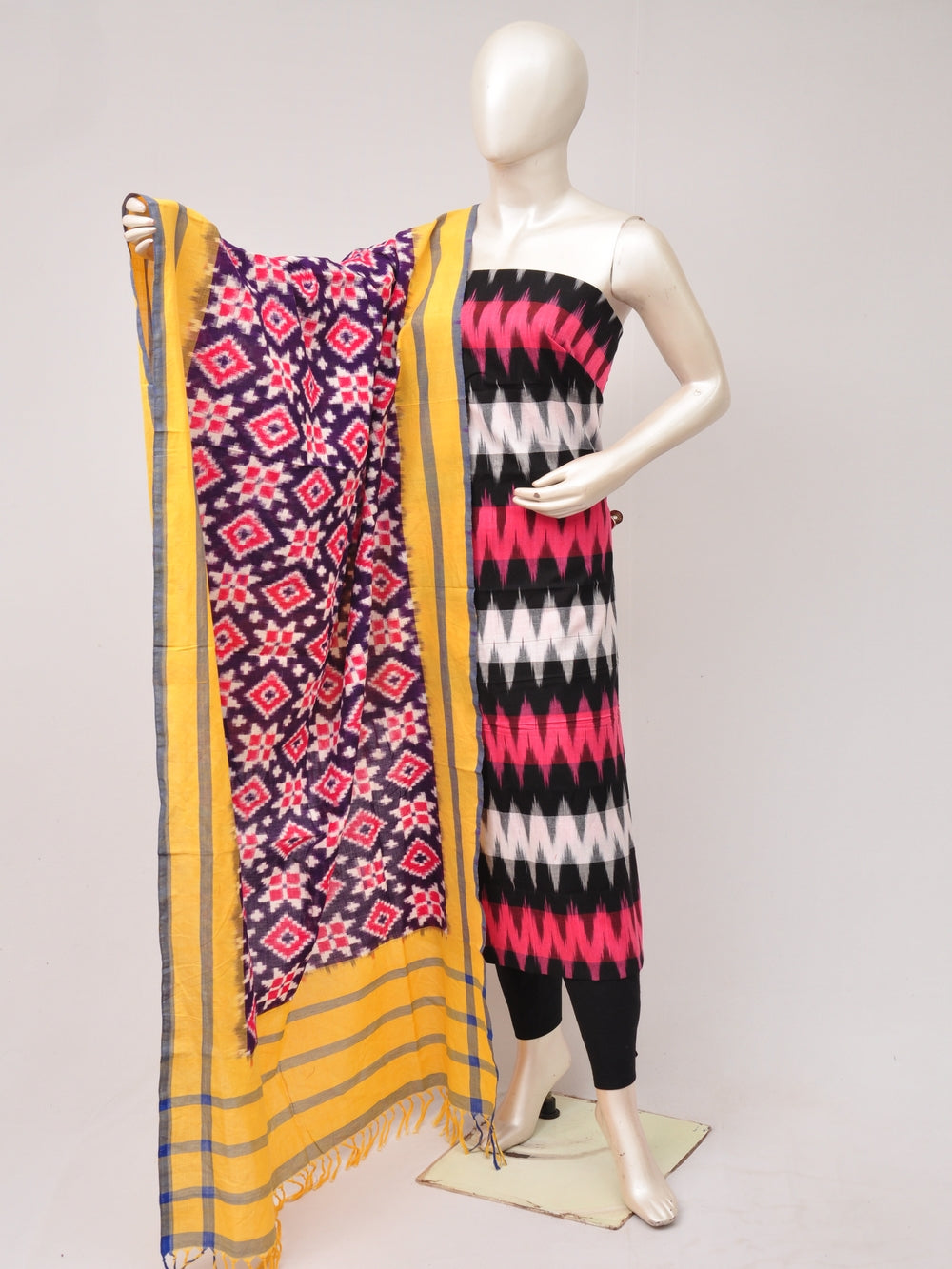 Double Ikkat Designer Dress Material  [D80705729]