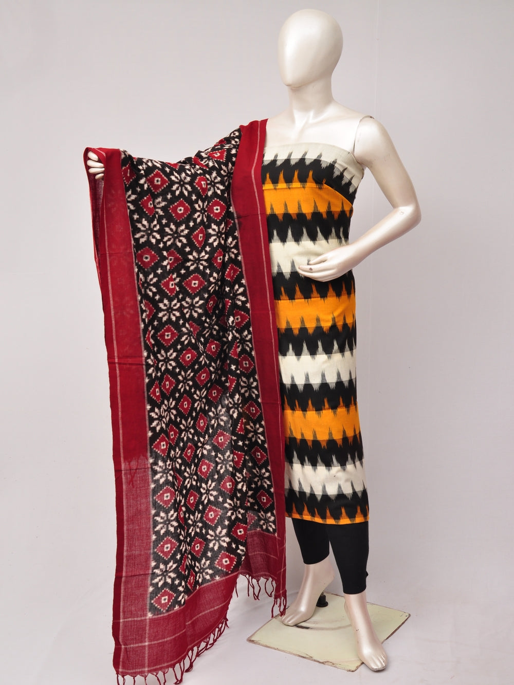 Double Ikkat Designer Dress Material  [D80705760]
