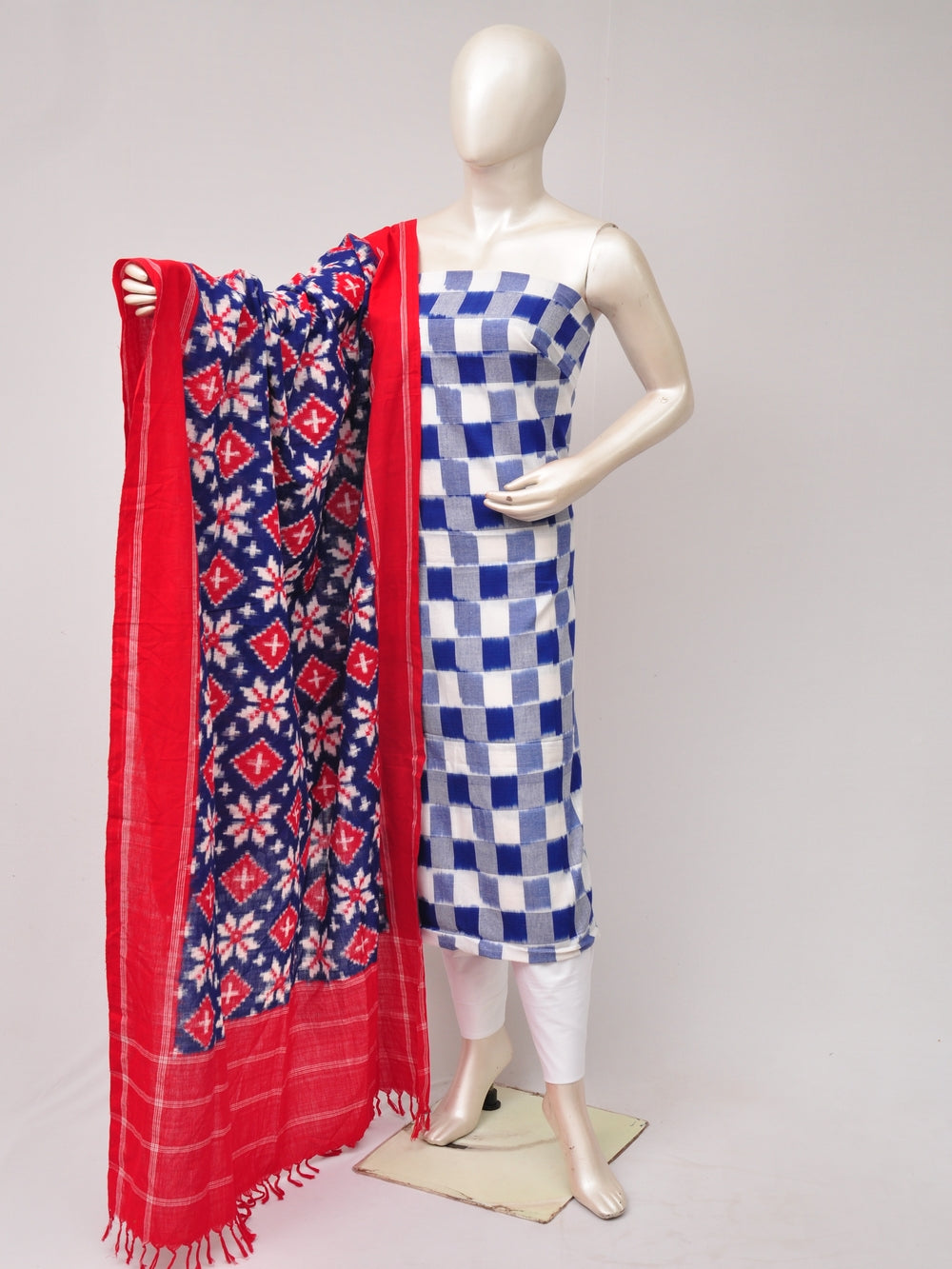 Double Ikkat Dress Material   [D80705808]