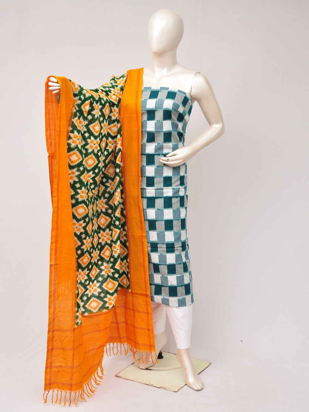 Double Ikkat Dress Material   [D80705822]