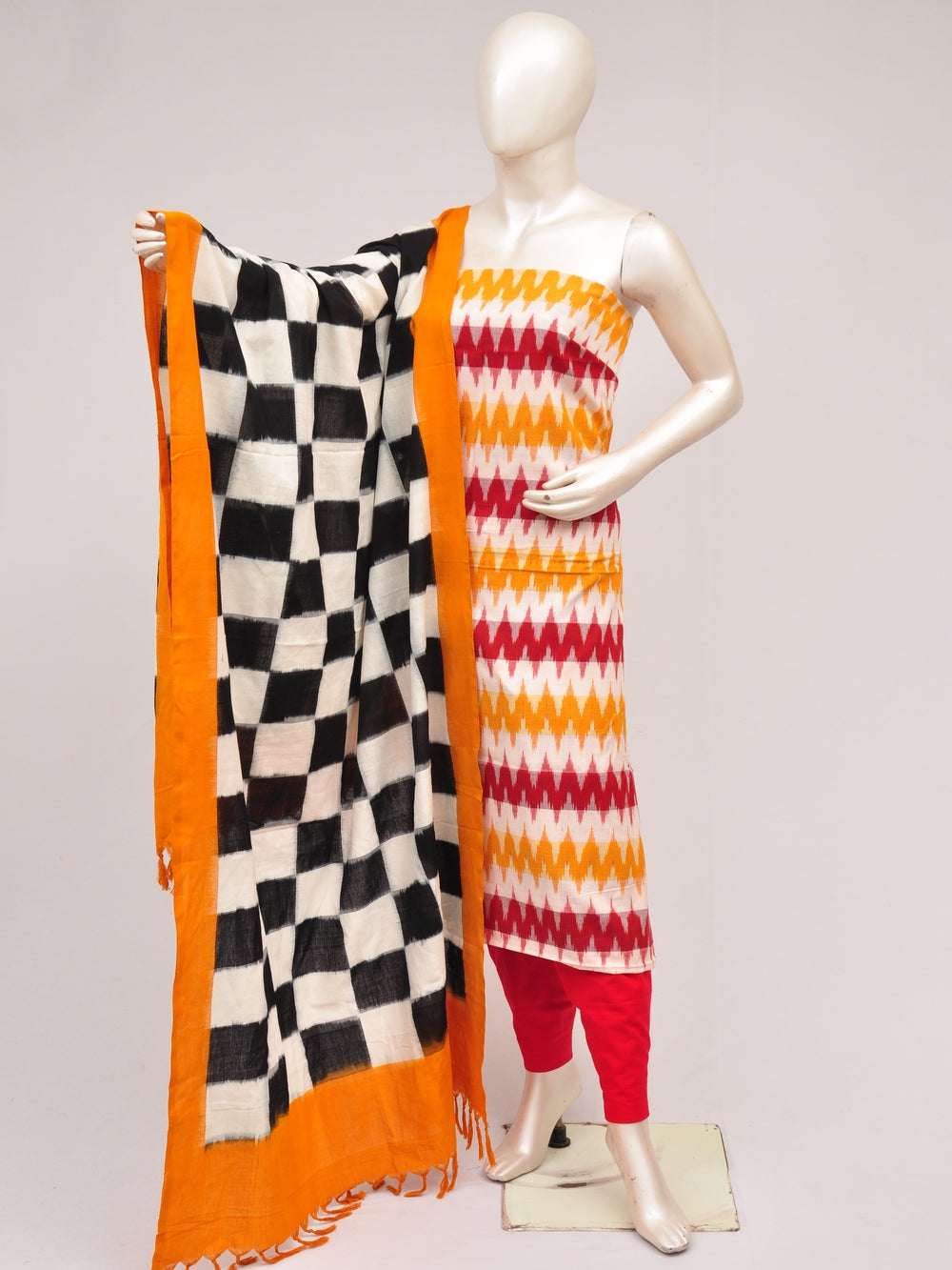 Double Ikkat Dress Material  [D80726914]
