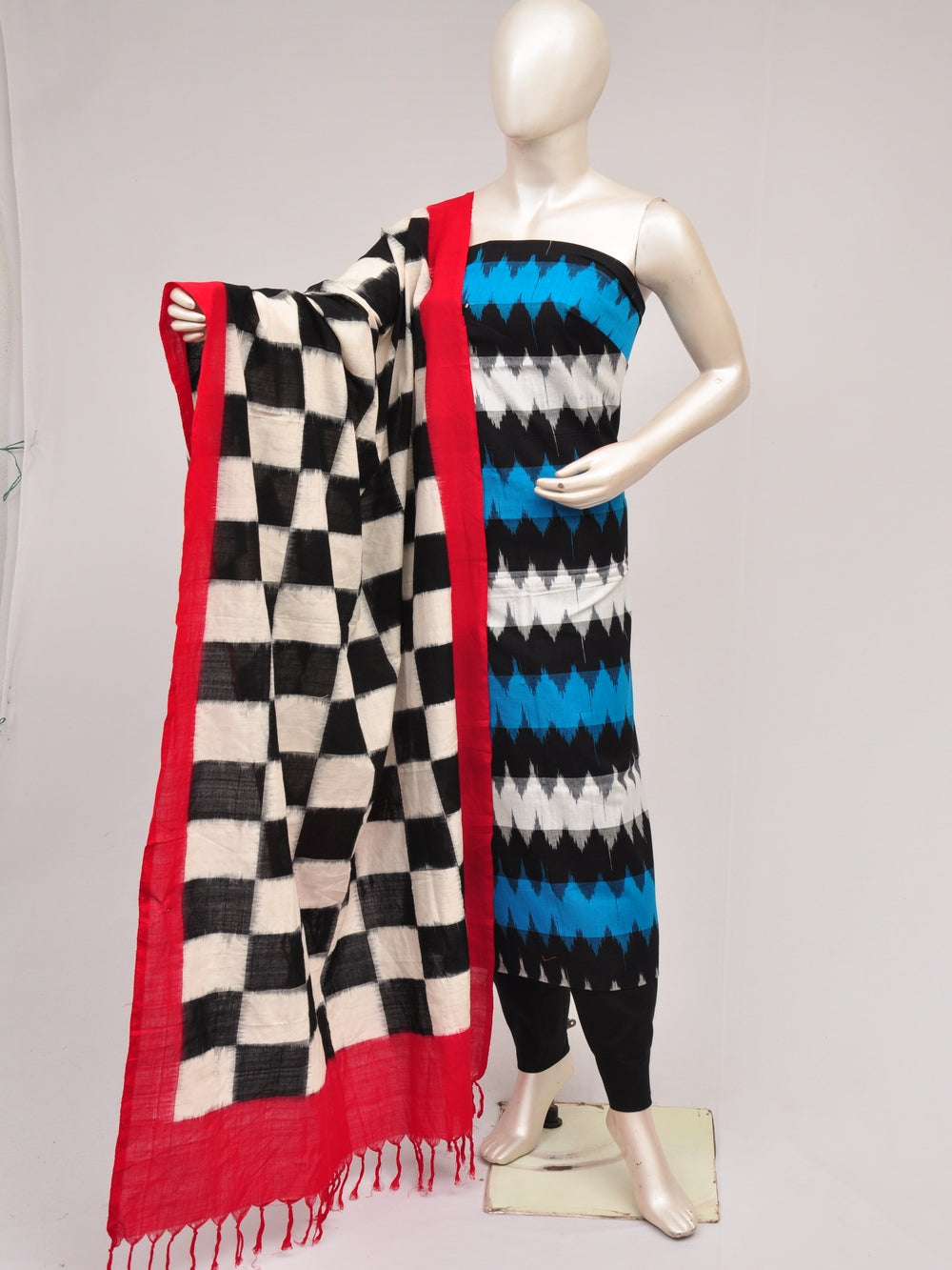 Double Ikkat Dress Material  [D80726921]