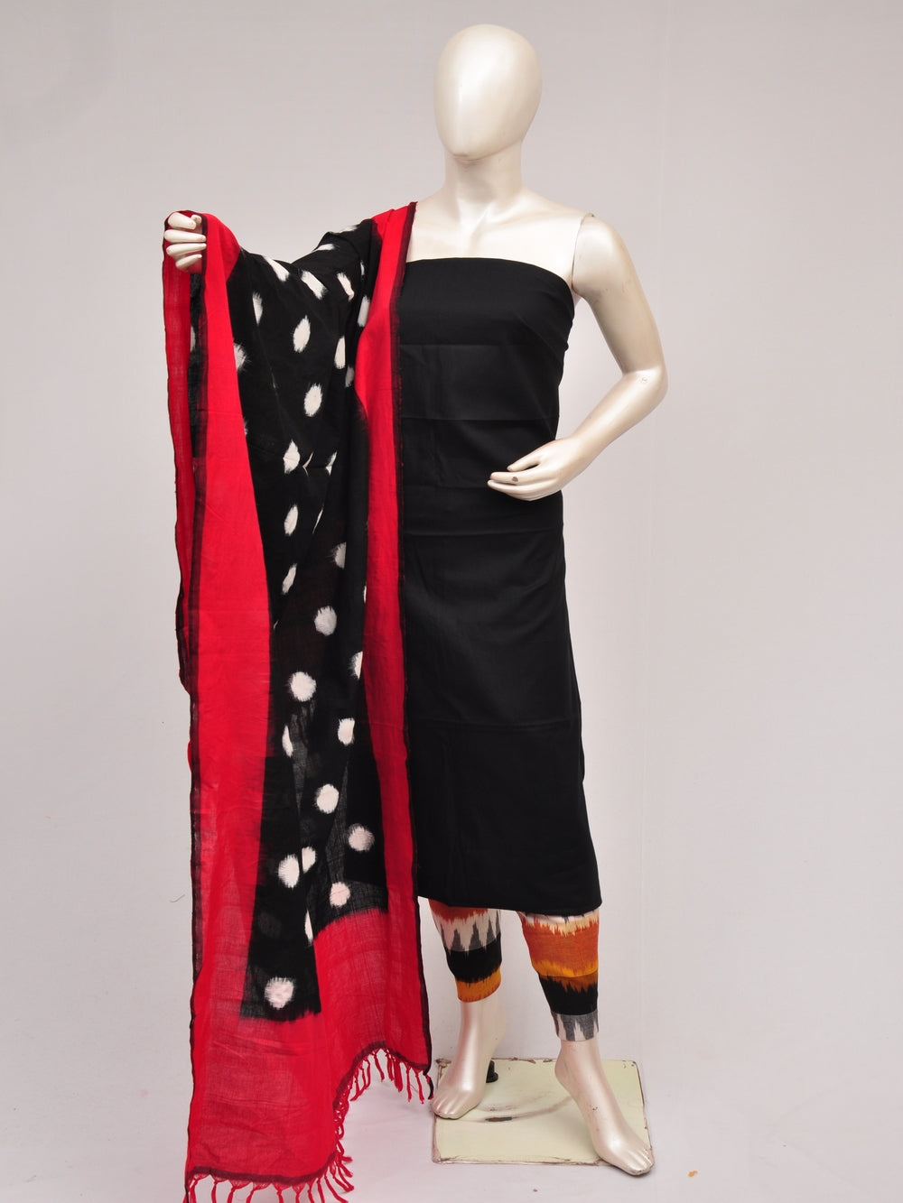 Pochampally Double Ikkat Designer Dress Material [D80726934]