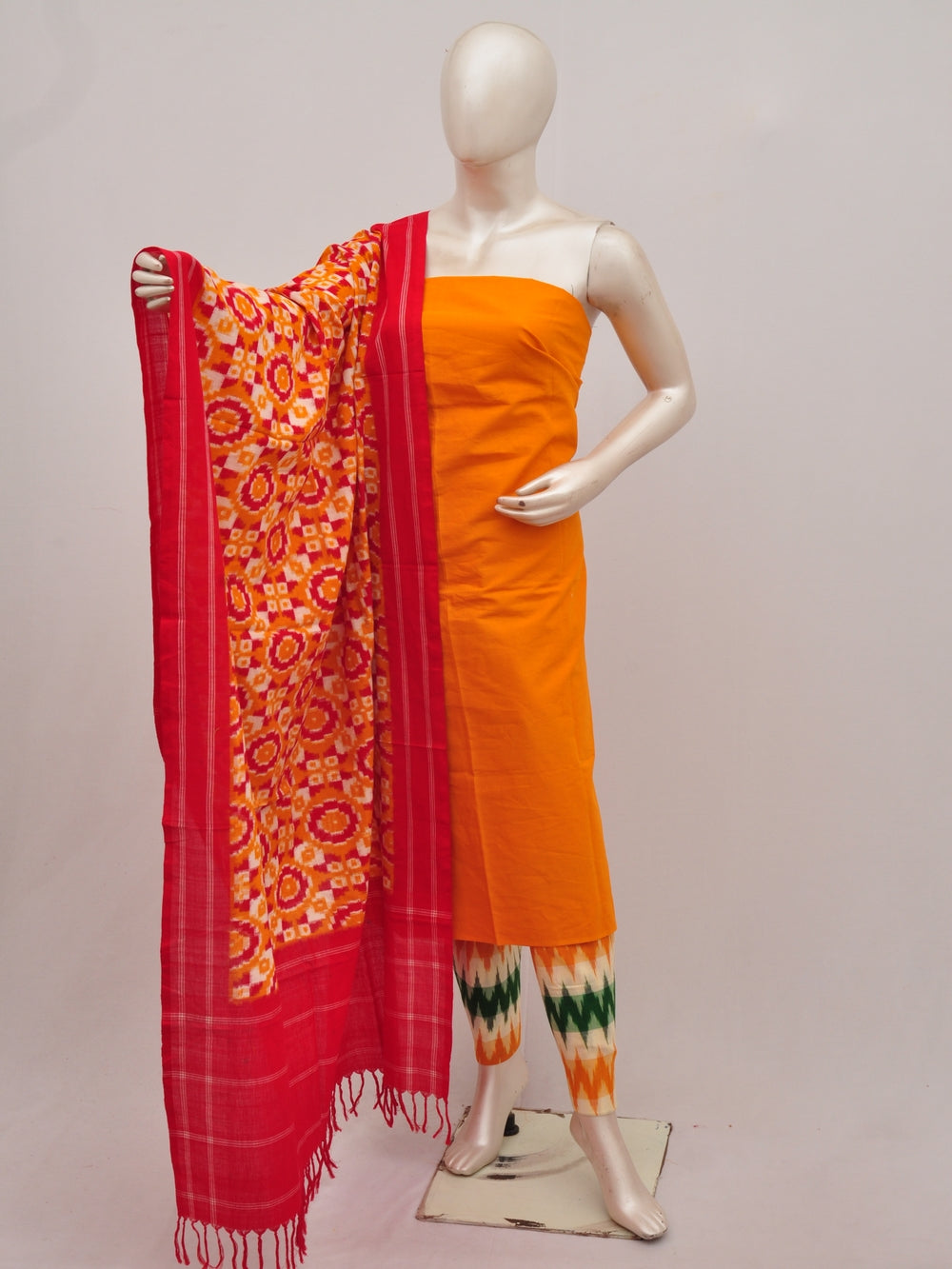 Pochampally Double Ikkat Designer Dress Material D[90828035]