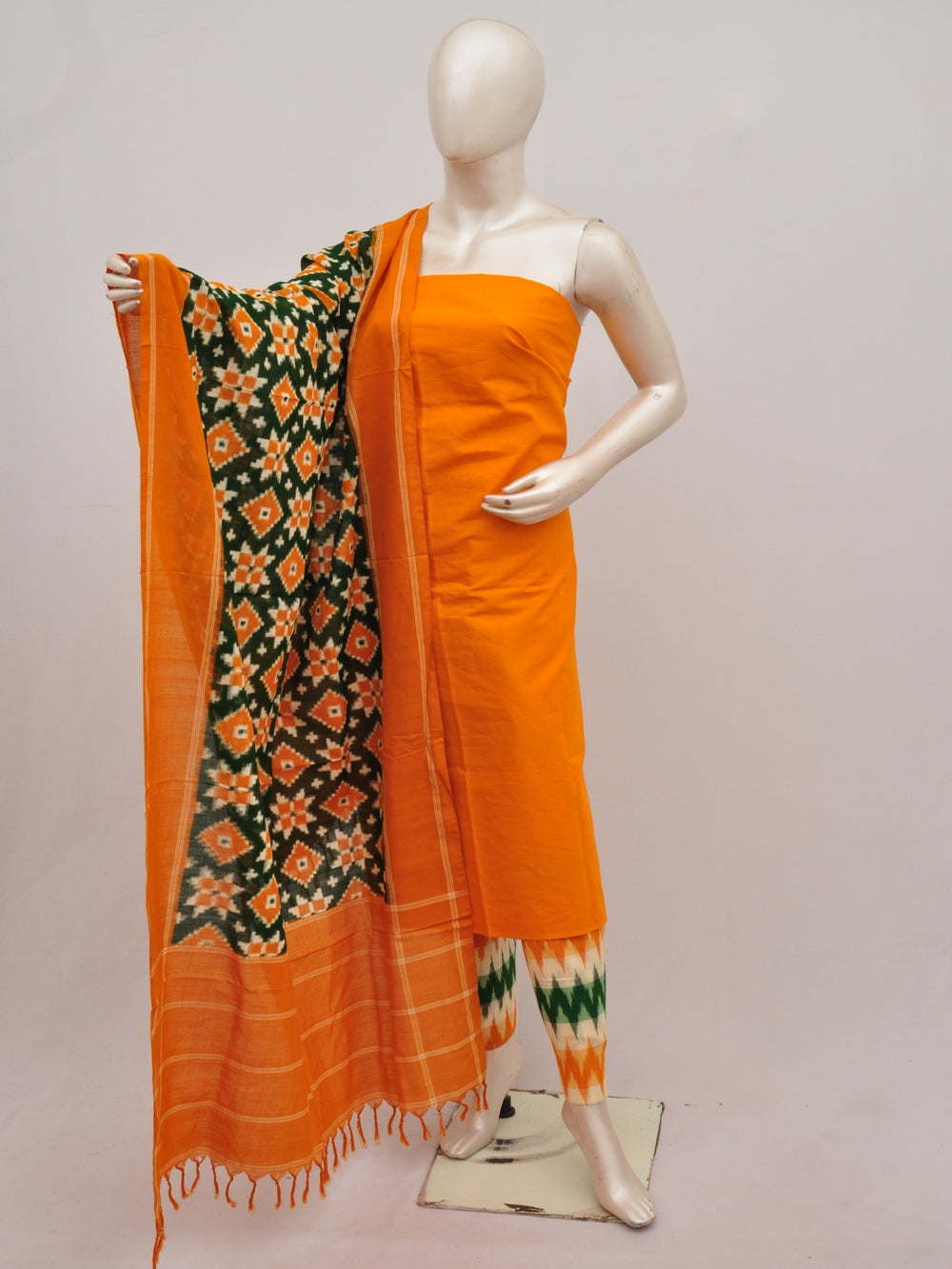 Pochampally Double Ikkat Designer Dress Material D[90828037]