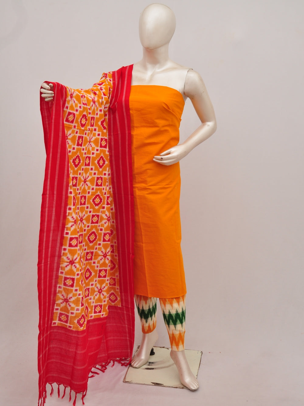 Pochampally Double Ikkat Designer Dress Material D[90828038]