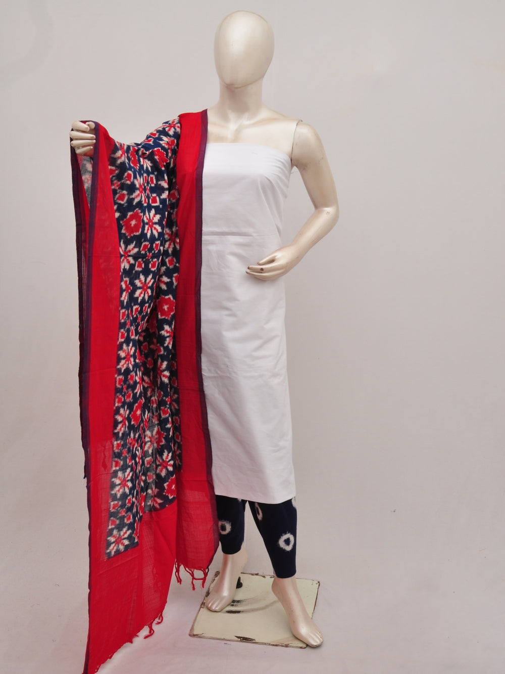 Pochampally Double Ikkat Designer Dress Material D[90828048]