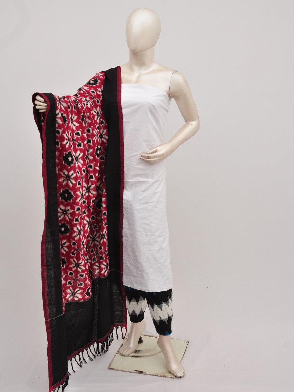 Pochampally Double Ikkat Designer Dress Material [D9090562]