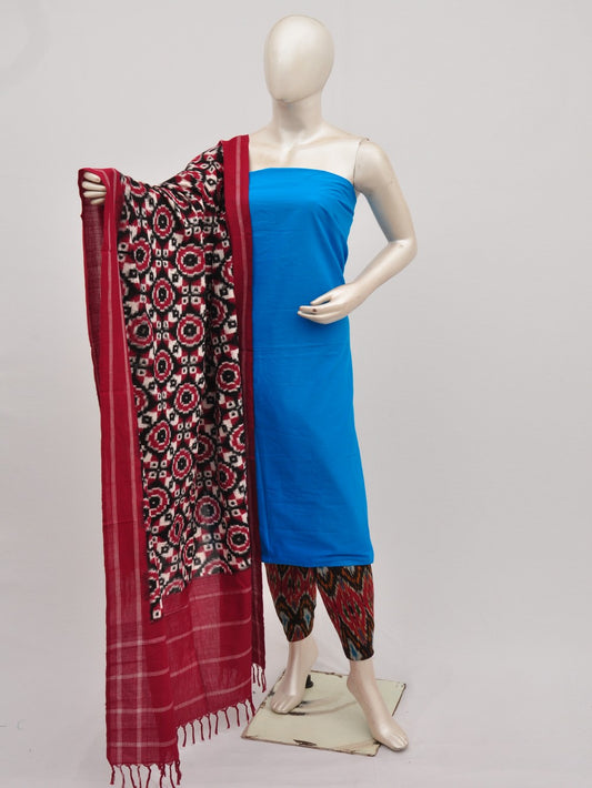 Pochampally Double Ikkat Designer Dress Material [D9090572]