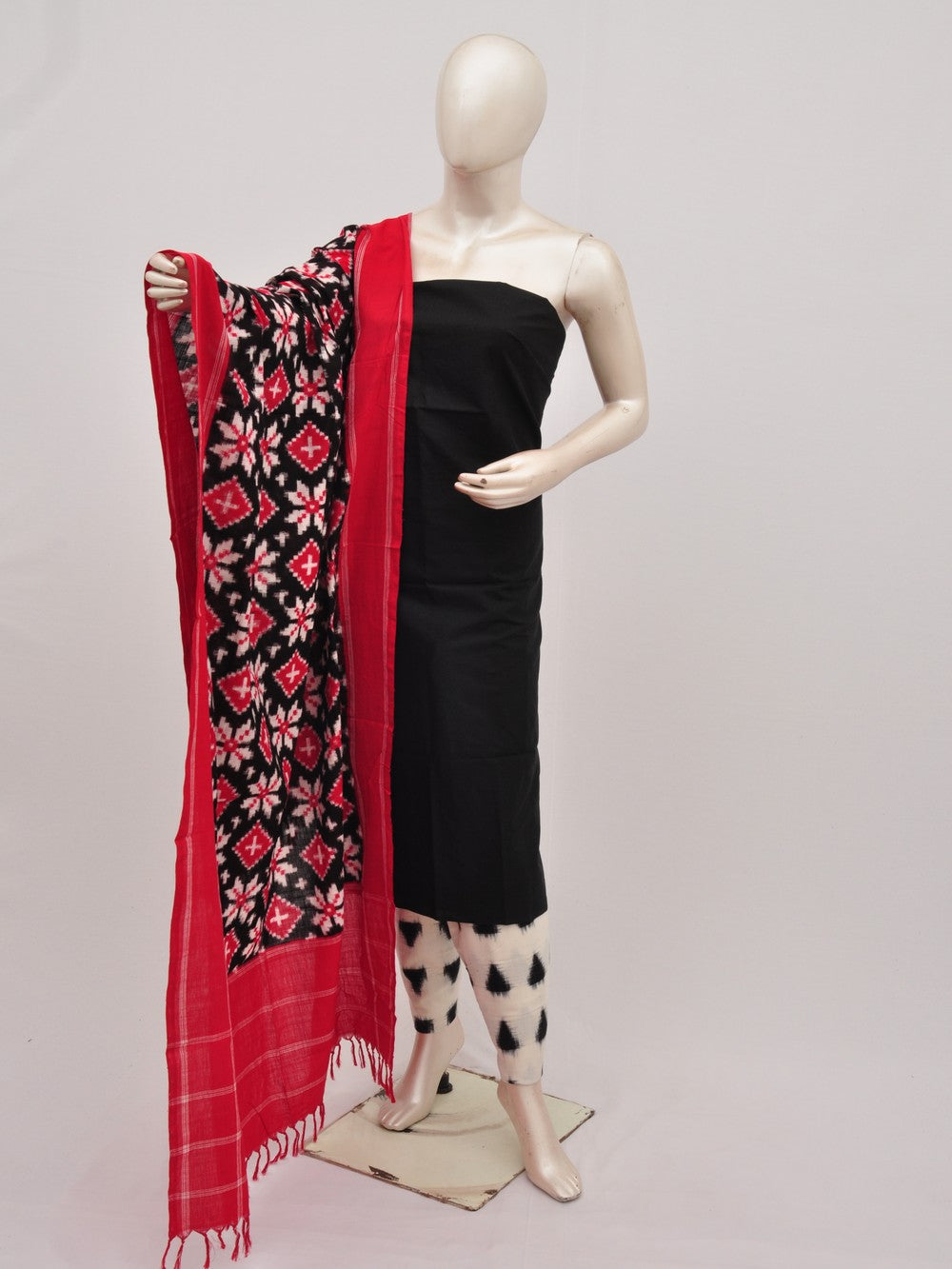 Pochampally Double Ikkat Designer Dress Material [D9090805]
