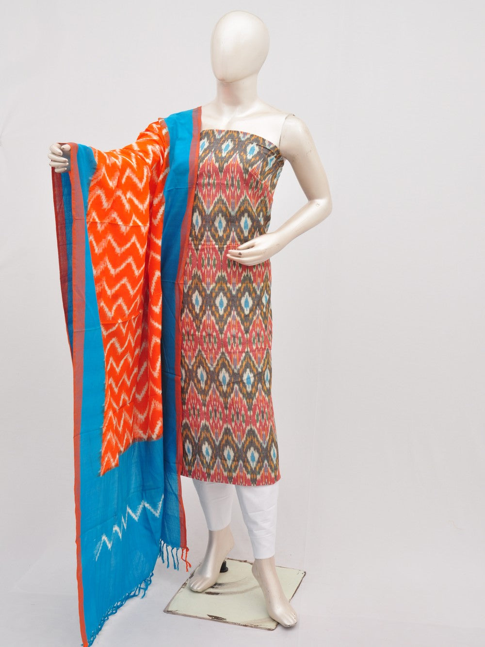 Double Ikkat Designer Dress Material [D91115011]