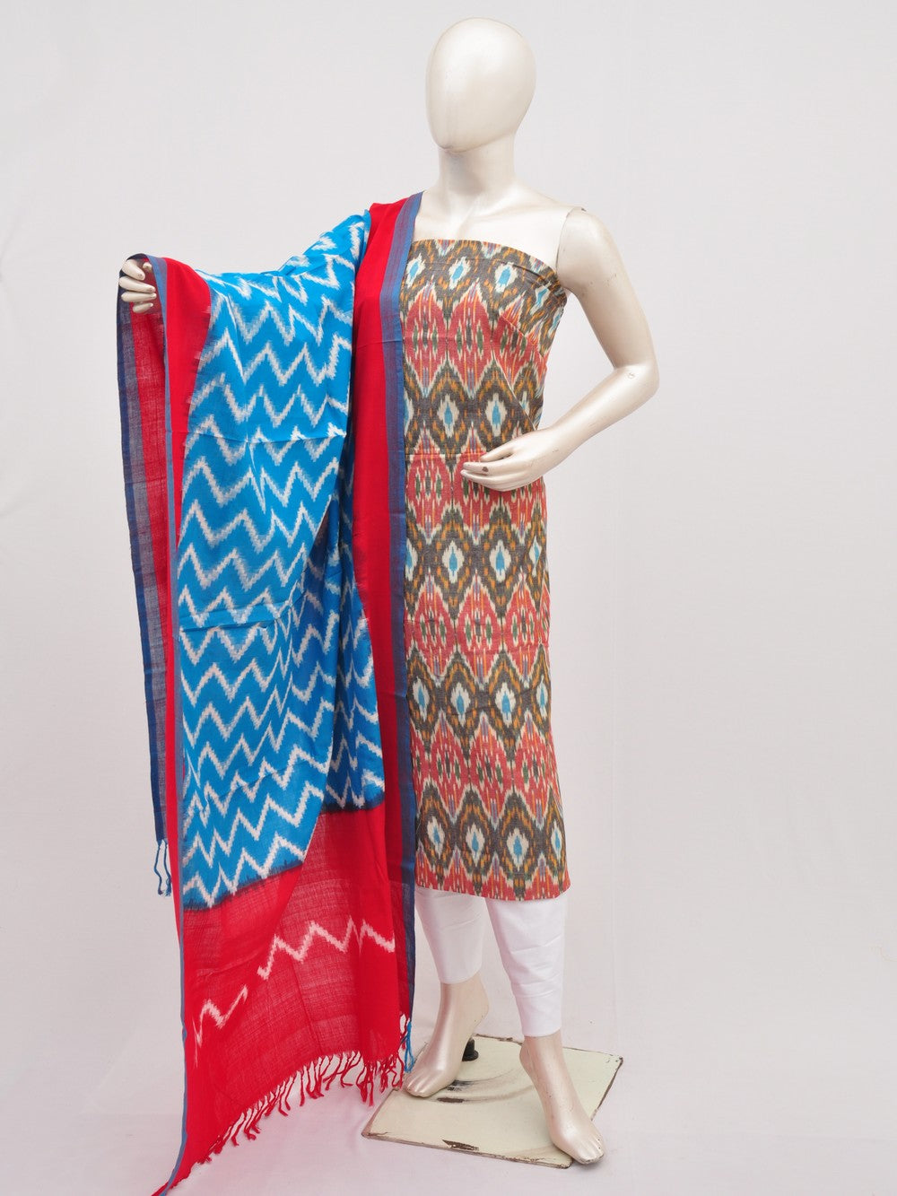Double Ikkat Designer Dress Material [D91115012]