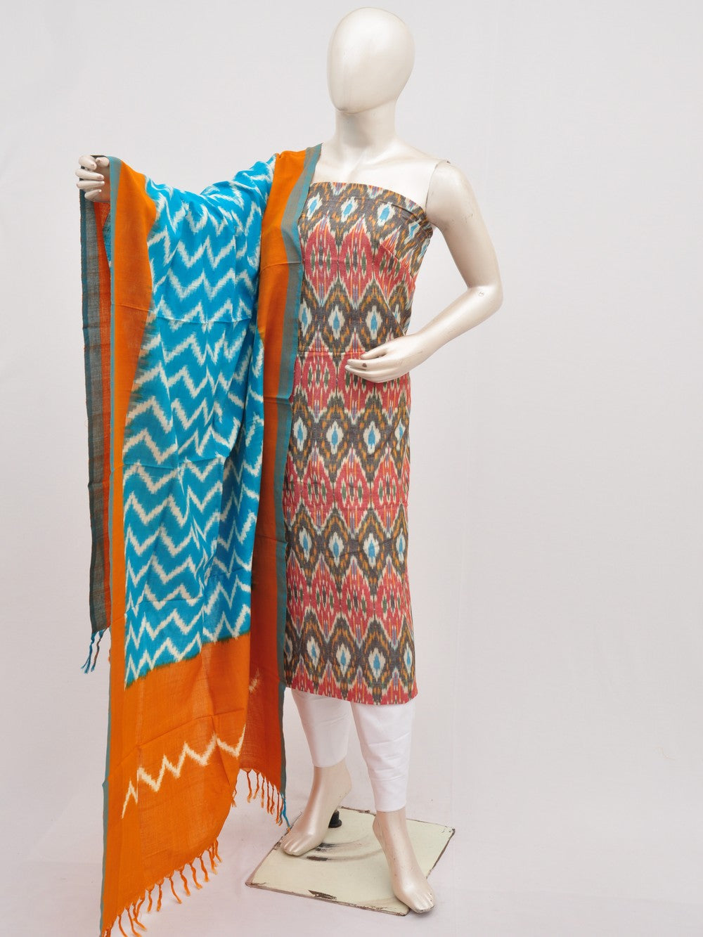 Double Ikkat Designer Dress Material [D91115014]