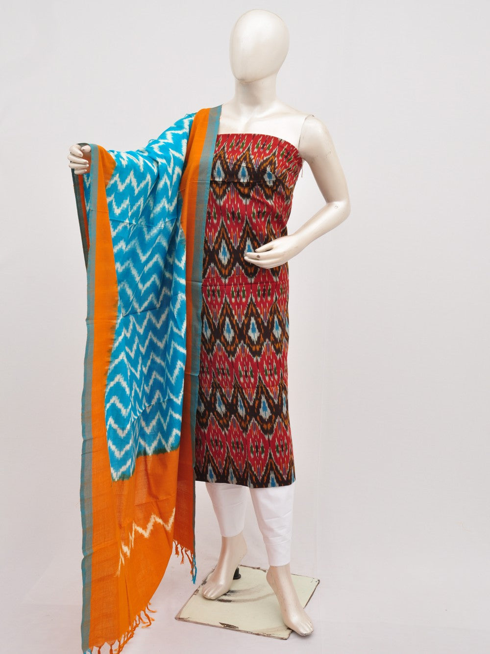 Double Ikkat Designer Dress Material [D91115015]