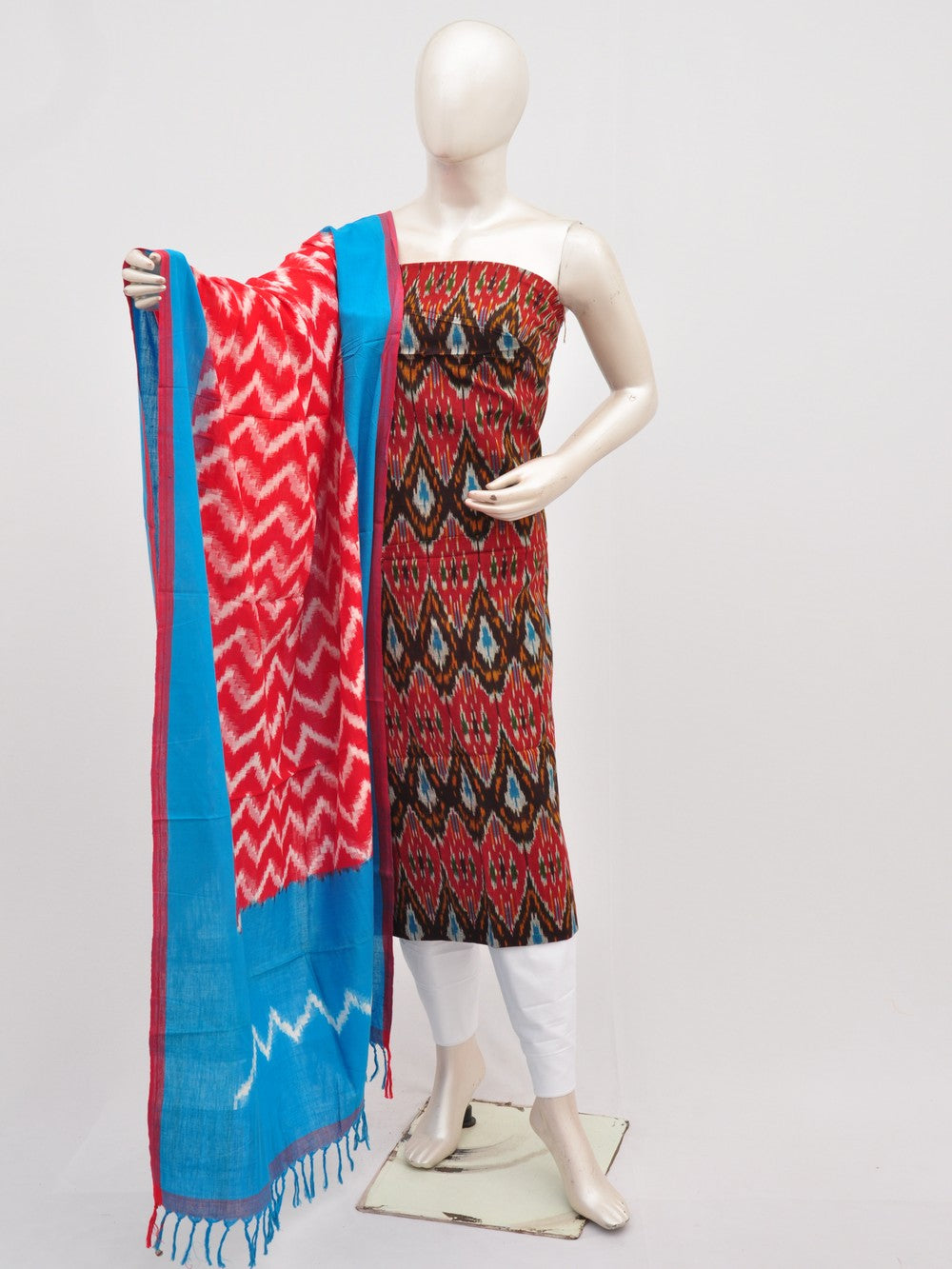 Double Ikkat Designer Dress Material [D91115016]