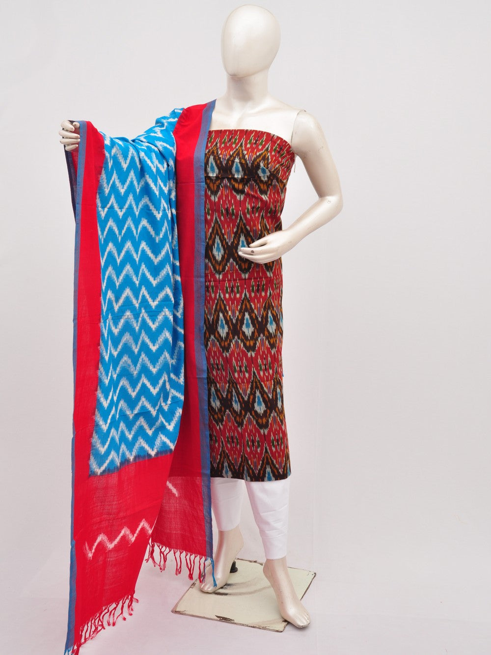 Double Ikkat Designer Dress Material [D91115017]