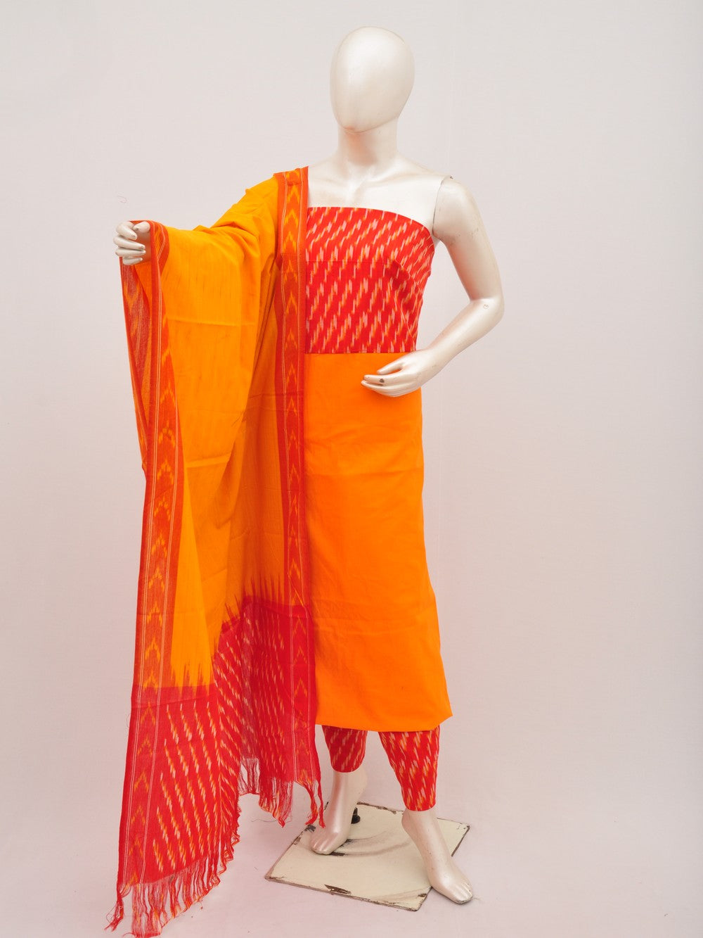 Pochampally Ikat Dress Material with Same Dupatta model 1 [D00702006]