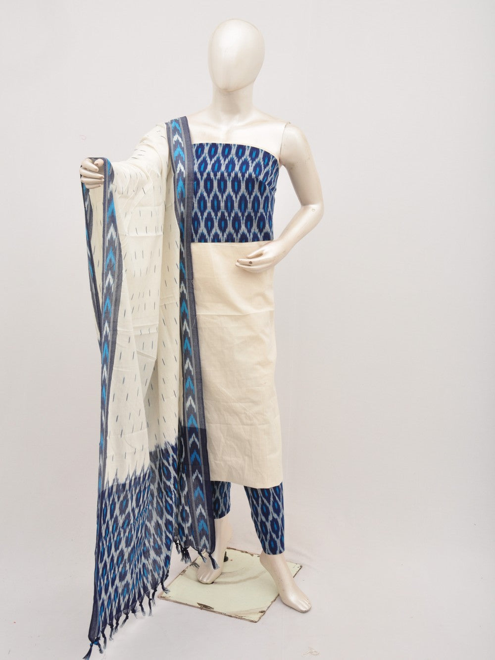 Pochampally Ikat Dress Material with Same Dupatta model 1 [D00702008]